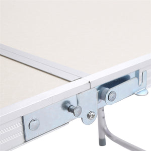 180 x 60 x 70cm Home Use Aluminum Alloy Folding Table White
