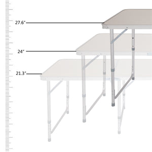 180 x 60 x 70cm Home Use Aluminum Alloy Folding Table White