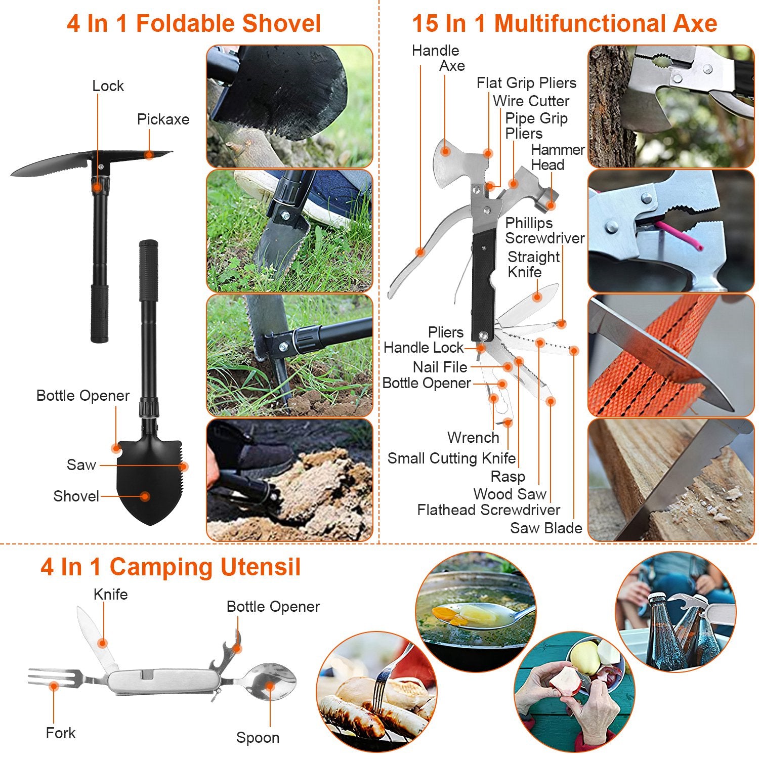 125 in 1 Survival Kits, Gifts for Men, Professional Survival Gear Equipment Tools First Aid Supplies for SOS Emergency Tactical Hiking Hunting Disaster Camping Adventures
