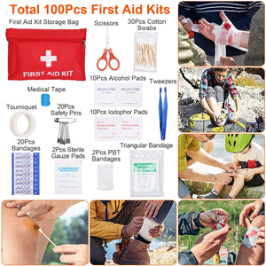 125 in 1 Survival Kits, Gifts for Men, Professional Survival Gear Equipment Tools First Aid Supplies for SOS Emergency Tactical Hiking Hunting Disaster Camping Adventures
