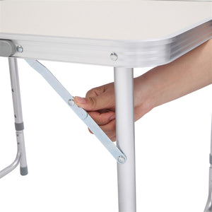 180 x 60 x 70cm Home Use Aluminum Alloy Folding Table White