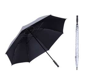 Auto open EVA soft handle silver coating uv protection promotion golf size rain umbrella