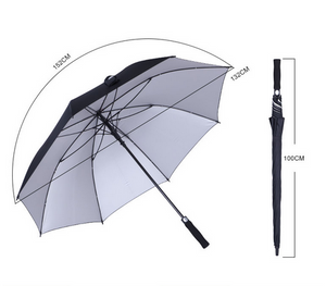 Auto open EVA soft handle silver coating uv protection promotion golf size rain umbrella