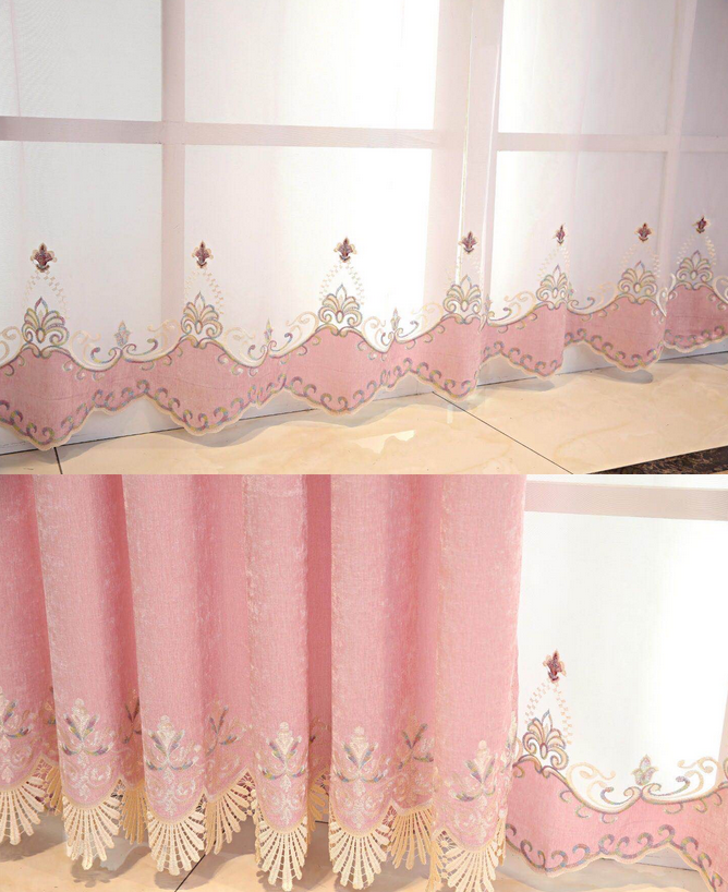 European design and cheap price embroidery sheer fabric luxury style curtain