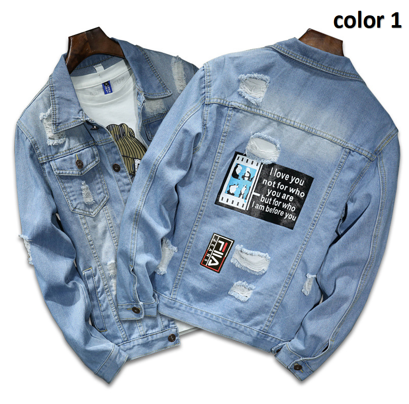 New arrival fashion denim jacket wholesale washed custom blue men denim jean jackets