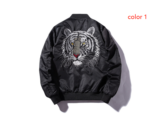 Embroidery Silk Satin Fashion Letter Man Basketball Jackets