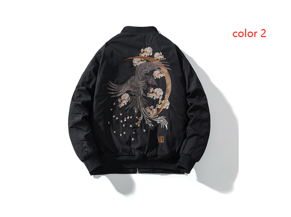 Embroidery Silk Satin Fashion Letter Man Basketball Jackets