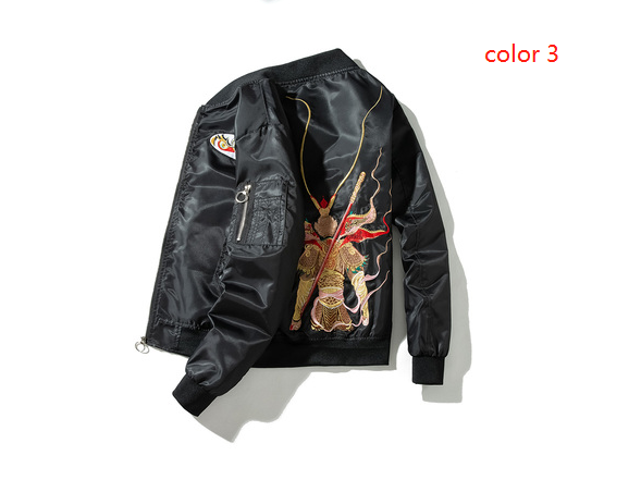 Embroidery Silk Satin Fashion Letter Man Basketball Jackets