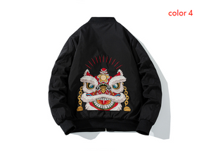 Embroidery Silk Satin Fashion Letter Man Basketball Jackets