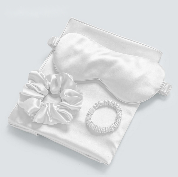 Hot Sale Gift Items Simulated Silk Pillowcase Good For Hair and Satin Pillow Case and eye mask sets