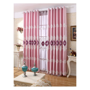 Cortinas Embroidery Living Room Curtain European Luxury Window Curtains