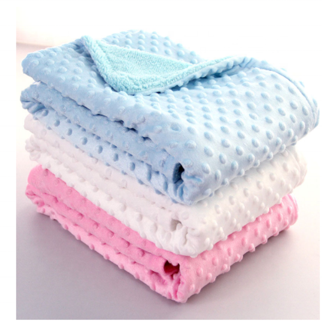 Baby Blanket & Swaddling Newborn Thermal Soft Fleece Blanket Solid Bedding Set Cotton Quilt