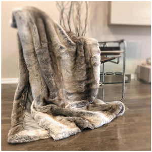 Cream Mink or Blush Super Soft Thick Warm shaggy Faux Fur Throw Blanket