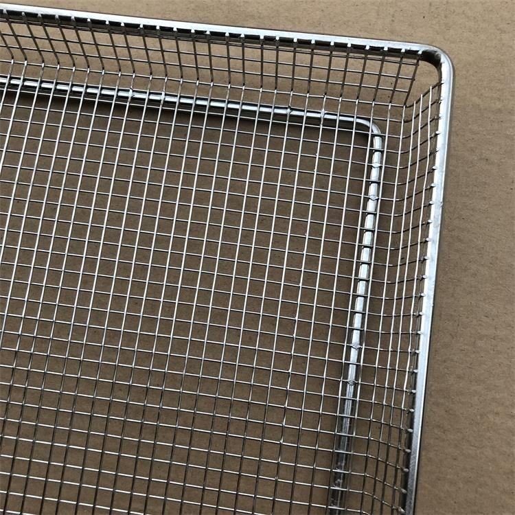 Stainless Steel Welded Mesh Tray / Crimped Wire Mesh Baking tray