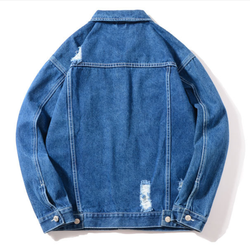 Sports Streetwear Patch Bluejeans Boys Mens Male Denim Baseball Jackets For Men