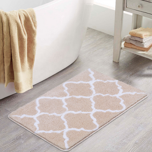 Rhombus Design Microfiber Carpet Anti-Silp and Water Absorbent Bathroom mat Living Room Rug