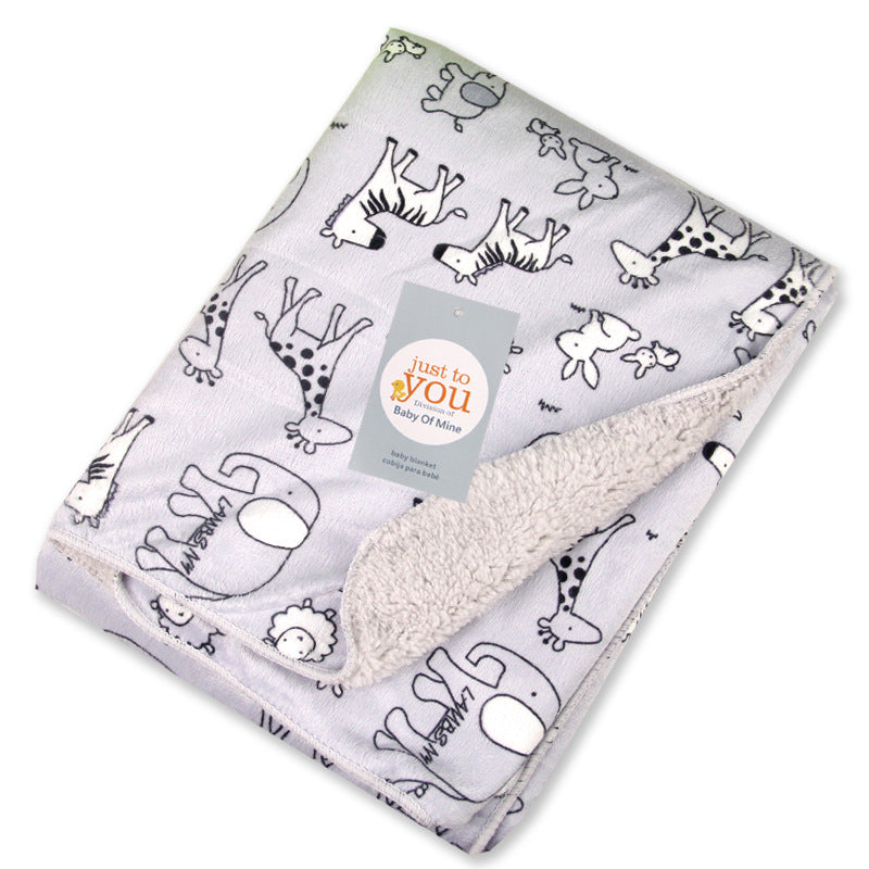 Baby Blanket Swaddling Newborn Thermal Soft Fleece Blanket Solid Bedding Set Cotton Quilt