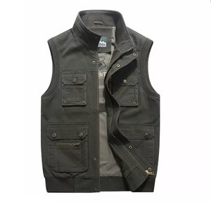 Men Autumn Plain Sleeveless Down Vest