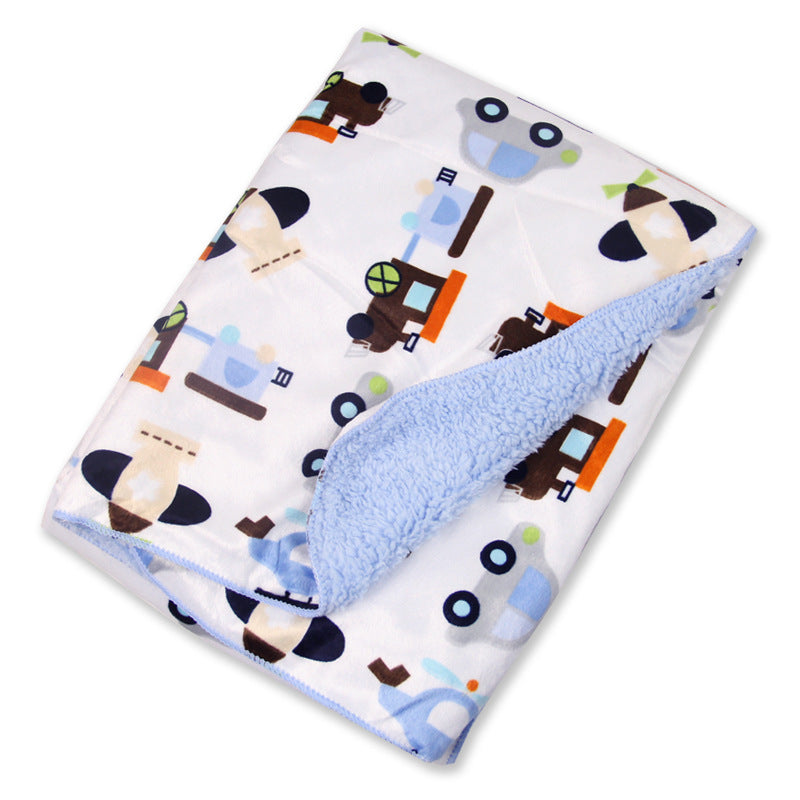 Baby Blanket Swaddling Newborn Thermal Soft Fleece Blanket Solid Bedding Set Cotton Quilt