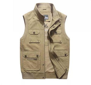 Men Autumn Plain Sleeveless Down Vest