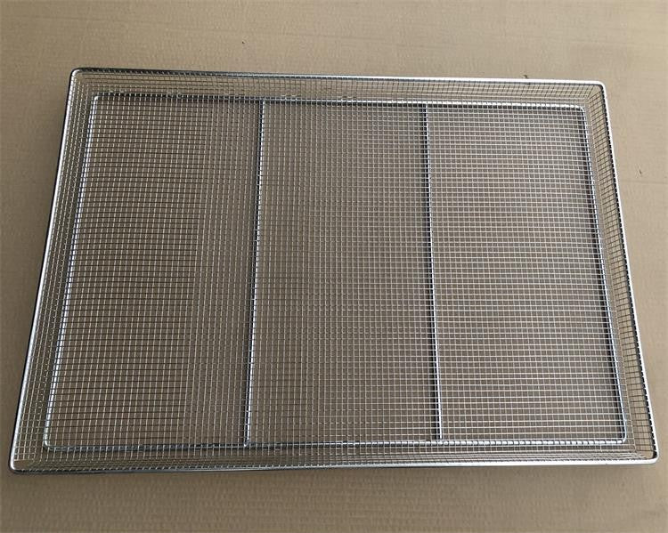 Stainless Steel Welded Mesh Tray / Crimped Wire Mesh Baking tray