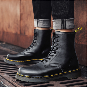 New Style Genuine Leather Shoes Work Boots Classic Flat Boots Men Botas Waterproof and keep warm Ankle Boots