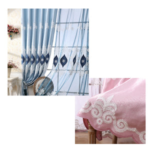 Cortinas Embroidery Living Room Curtain European Luxury Window Curtains