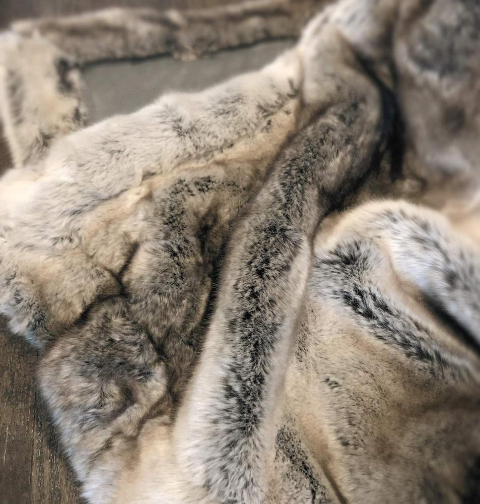 Cream Mink or Blush Super Soft Thick Warm shaggy Faux Fur Throw Blanket