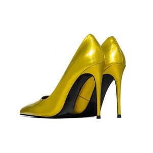 Fashion golden basic pumps pointed toe women high heel shoes