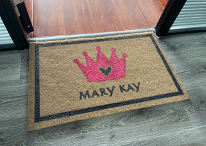 Outdoor Entrance Coir Door Mat customized Artificial Coconut Offset Printing Door Mat