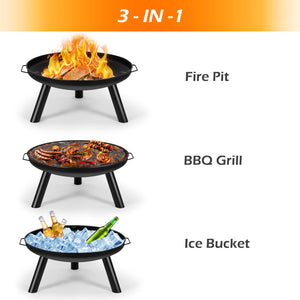 60CM 3 in 1 Portable Garden Fire Pit