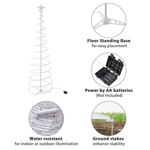 LED Christmas Lights Set contains 3 pieces of spiral LED Christmas tree with star finial Freely choose Twinkle or Steady-on mode for restaurant;  exhibition;  garden;  patio;  balcony;  yard and so on